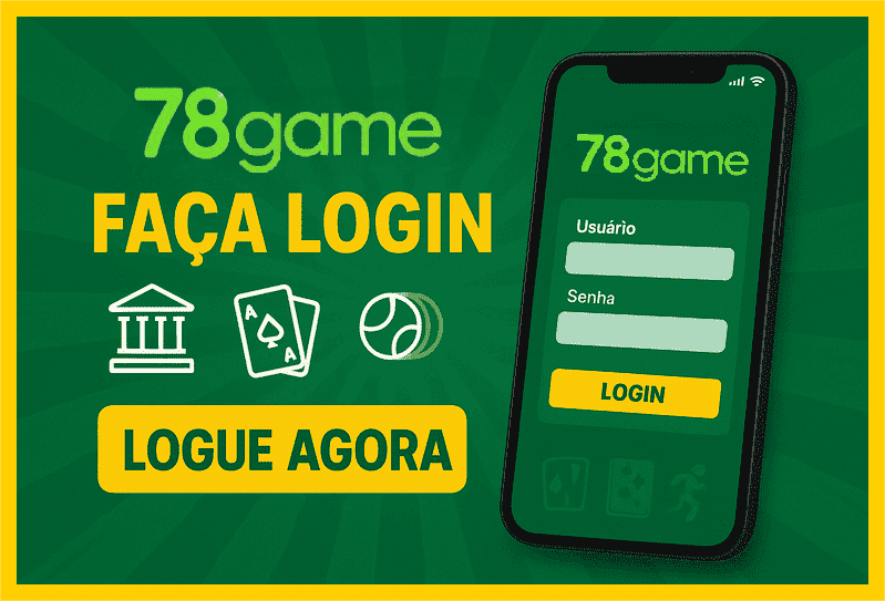Imagem destacando login seguro na 78GAME para novos usuários